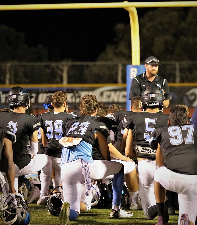 Mike Stuart talks to the team