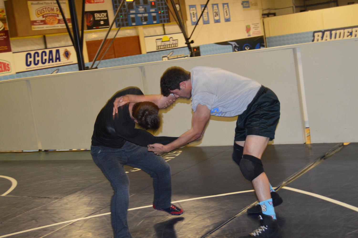 Wrestling practice